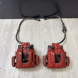 01-06 E46 M3 Rear Brake Calipers Left Right Pair Set Original Red