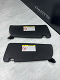 11-16 OEM BMW F10 535 M5 Interior Sun Visors Anthracite Black Alcantara