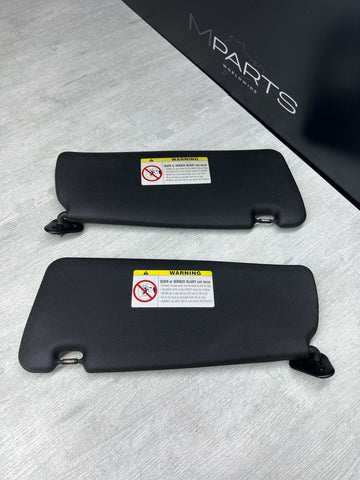 11-16 OEM BMW F10 535 M5 Interior Sun Visors Anthracite Black Alcantara
