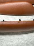 01-06 BMW E46 M3 Convertible Door Upper Arm Rest Armrest Pads Cinnamon *Damaged*