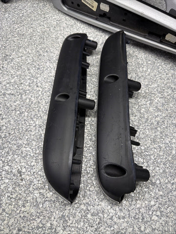 01-06 BMW E46 M3 Brushed Aluminum/Black Door Trim Armrests Front Rear Coupe