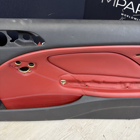 01-06 BMW E46 M3 FRONT RIGHT PASSENGER SIDE DOOR PANEL CARD IMOLA RED OEM