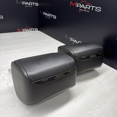 2001-2006 BMW E46 M3 Convertible Black Rear Headrests Head Rests Pair 64k Miles
