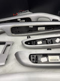 01-06 BMW E46 M3 Coupe Interior Armrests Trim Set Brushed Aluminum *Tab