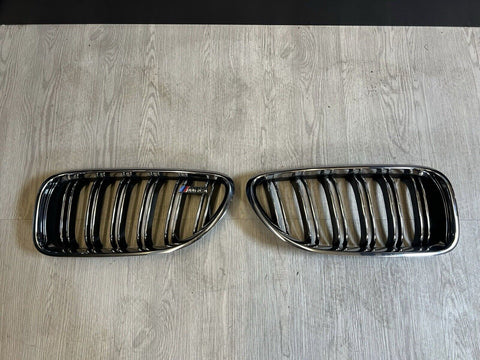 13-16 BMW F06 M6 Sedan Genuine OEM Front Kidney Grilles Set