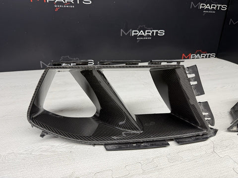 21-26 BMW G80 G82 G83 M3 M4 Carbon Fiber Air Ducts Scoops Vents Set OEM *Cracks