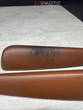 01-06 BMW E46 M3 Convertible Door Upper Arm Rest Armrest Pads Cinnamon *3 Tabs*