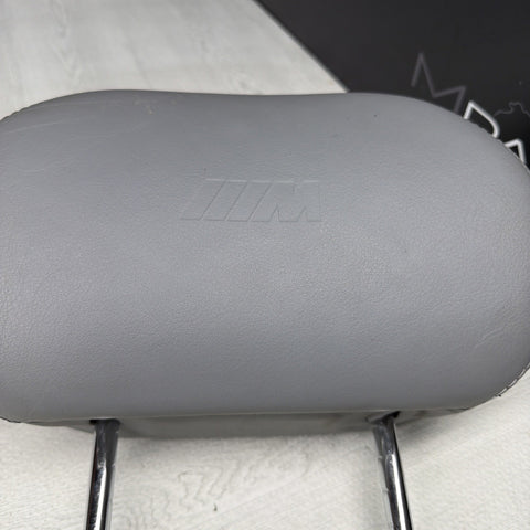 BMW E46 M3 01-06 Front Seat Headrest Head Rest Gray OEM