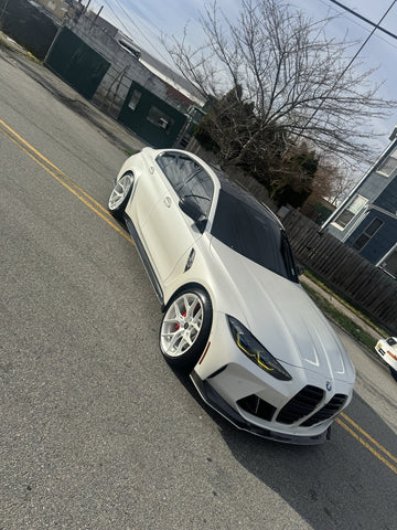 20” White Vossen Hybrid Forged HF-5 BMW G80 G82 G83 M3 M4 (21x10/22x11, 5x112)