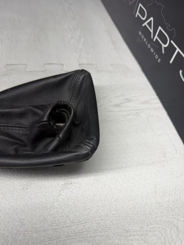 08-13 BMW E90 E92 E93 M3 Leather Stich Gear Shift Boot Gaiter Black with Frame