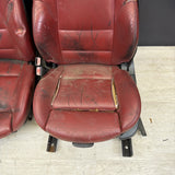 01-06 BMW E46 M3 Convertible Interior Front Heated Seats Imola Red *Notes*