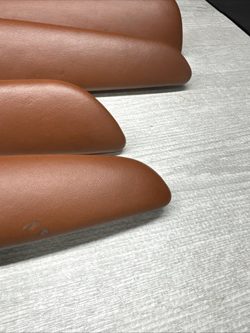01-06 BMW E46 M3 Convertible Door Upper Arm Rest Armrest Pads Cinnamon *Damaged*