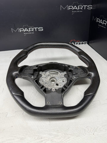 BMW 01-06 E46 M3 Manual Custom Leather Sides Flat Bottom Top Steering Wheel