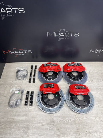 01-06 BMW E46 M3 BREMBO Big Brake Kit Red Calipers Rotors Set NEW Plug Play