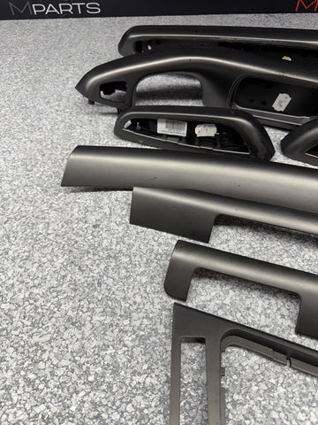 01-06 BMW E46 M3 Convertible Interior Armrests Trim Set Titan Shadow *Notes*