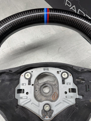 08-13 BMW E90 E92 E93 M3 OHC Carbon fiber Steering Wheel Tri Stitched Manual