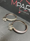 15-20 BMW F80 F82 F83 M3 M4 Exhaust Downpipes To Midpipe Clamps OEM Genuine