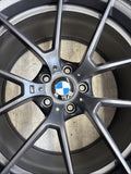 OEM BMW 15-20 F80 F82 F83 M3 M4 CS Wheel Rim 20x10 Rear Orbit Grey + Michelin 4S