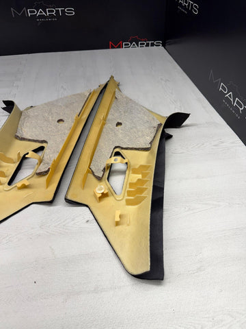 01-06 BMW E46 330CI M3 Coupe Rear C Pillars Trims Panels Black Pair OEM *Notes*