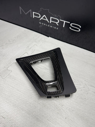 15-20 BMW F80 F82 F83 M3 M4 Center Dome DCT Shifter Plate + Carbon Fiber Overlay