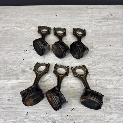 1996-2000 BMW S52 Engine Piston and Connecting Rod Set of 6 E36 M3 Z3M OEM