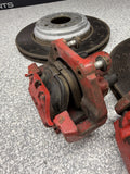 08-13 BMW E90 E92 E93 M3 Rear Brakes Brake Calipers Red & Discs Rotors