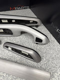 01-06 BMW E46 M3 Convertible Interior Armrests Trim Set Brushed Aluminum *Notes*