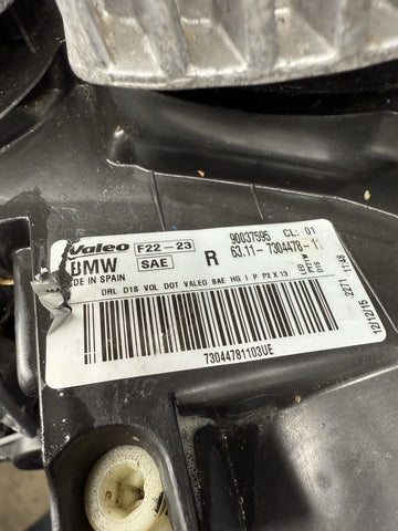 14-17 BMW M235 F23 PASSENGER RIGHT RH XENON HID ADAPTIVE HEAD LIGHT LAMP 7304478