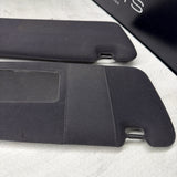 01-06 BMW E46 M3 Coupe Right Left Sun Visors Shade Mirror Black OEM *Peel*