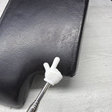 01-06 BMW E46 M3 Center Console Armrest Arm Rest Black Leather *Cracked Leather
