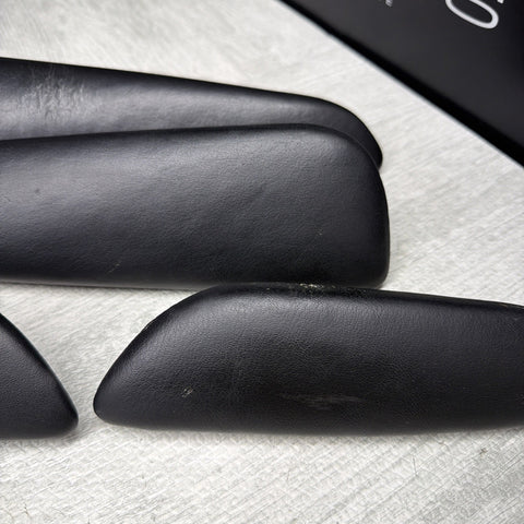 01-06 BMW E46 M3 Convertible Door Upper Arm Rest Armrest Pads Black *Notes*