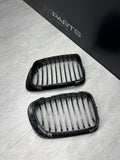 BMW 01-06 E46 M3 Front Kidney Grilles Matte Black Set