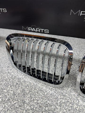 NEW BMW 01-06 E46 M3 Front Kidney Grilles Chrome Set