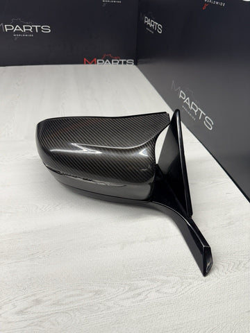 BMW 19-25 840 M850 M8 G14 G15 RIGHT MIRROR W/ BLIND SPOT CARBON FIBER *Crack