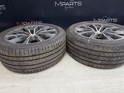 OEM 20" BMW Style 740M Wheels Rims w/2 Tires 2019+ G05 X5 G06 X6 Grey Machined