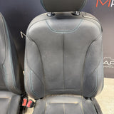 16-18 BMW F87 M2 Coupe Interior Front Left Passenger Seats Black Blue Stitching