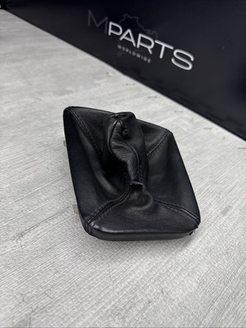 BMW E46 323 325 330 M3 Leather Shift Shifter Boot Cover + Ring 25117919219