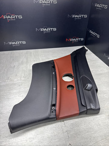2008-2013 BMW E92 M3 Coupe Left Rear Interior Trim Panel Fox Red Leather OEM