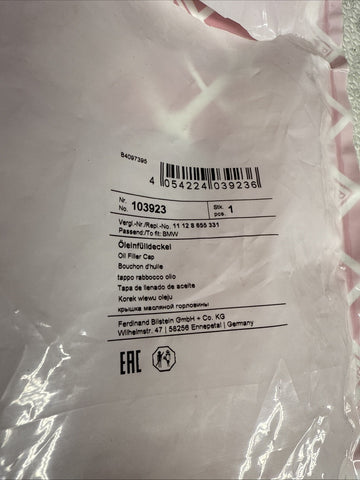 NEW BMW E60 F13 F10 E92 E70 G20 E84 G30 Engine Motor Oil Cap FEBI