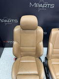 BMW E46 Sedan Wagon Pair Left & Right Front Power Leather Seats Brown M Sport