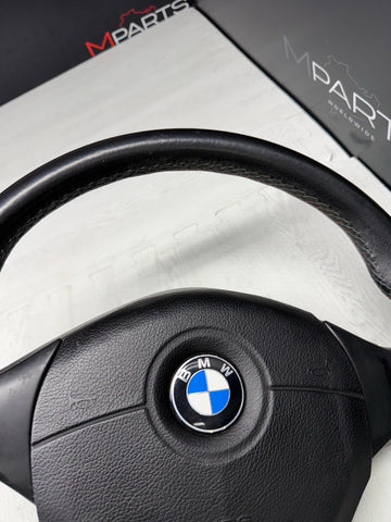 1996 - 2002 BMW E36 Z3 M M3 Leather Steering Wheel Black 3 Spoke 32342229487 OEM