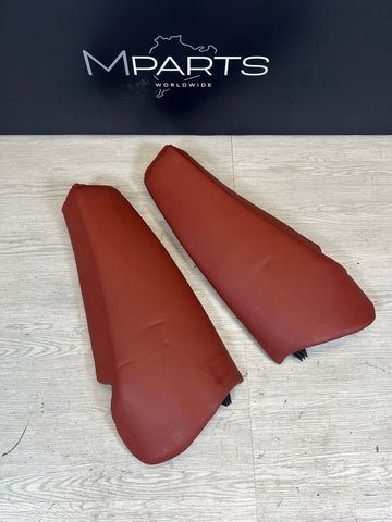 08-13 BMW E92 M3 Rear Fox Red Pair Leather Seat Side Bolsters