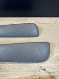 01-06 BMW E46 M3 Convertible Door Upper Arm Rest Armrest Pads Grey Gray