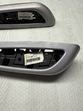 01-06 BMW OEM E46 M3 Convertible Brushed Aluminum/Black Trims Armrests Rear Pair