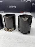 (4) BMW 15-20 F80 M3 F82 M4 Carbon Fiber Exhaust Tips 70MM