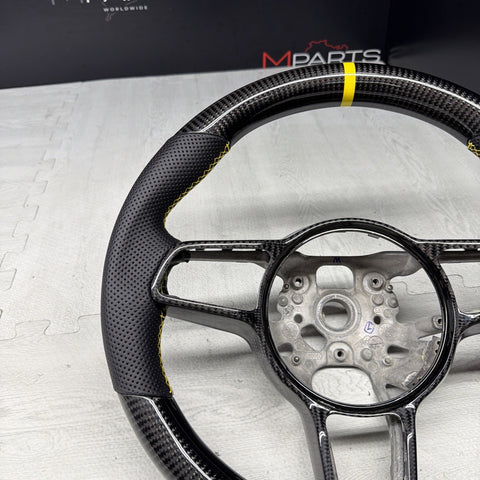 Porsche 911.1 GT3 2015 Steering Wheel Carbon Fiber PDK Carbon Trim Yellow