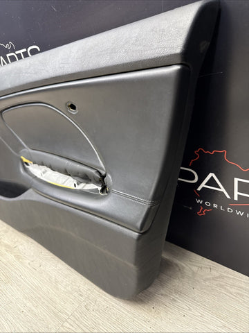 01-06 BMW E46 M3 FRONT PASSENGER RIGHT SIDE DOOR PANEL CARD BLACK OEM