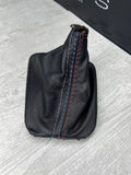 BMW E46 323 325 330 M3 Leather Shift Shifter Tri Stitch Boot Cover + Ring