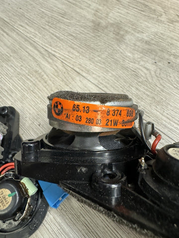 01-06 BMW E46 M3 HARMON KARDON MID RANGE TWEETER SPEAKERS 8374698 PAIR DAMAGED