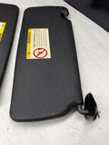 BMW 94-99 E36 M3 Black Sun Visors Sunvisors Pair OEM